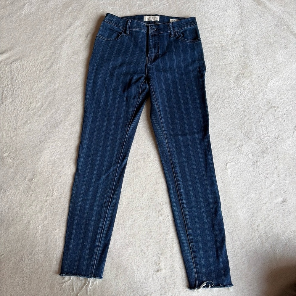 Striped blue jeans